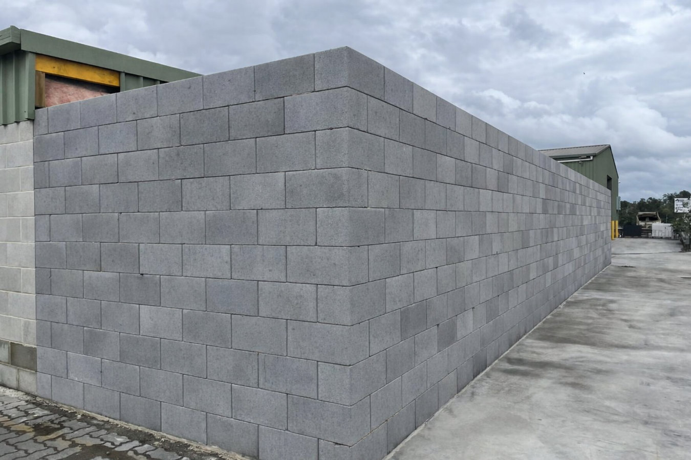 Concrete block walls